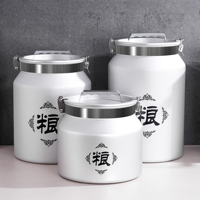 German Imported Rice Bucket Household Insect-Proof and Moisture-Proof Sealed Rice Tank Rice Edible Grade Grain Storage Bucket Rice Box Storage Tank