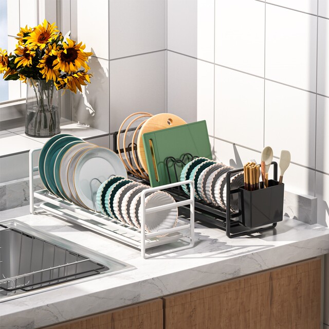 Japanese Mujie Kitchen Multi-Layer Dish Rack Countertop Narrow Model Bowl and Chopstick Holder Storage Rack Dish Drying Cabinet