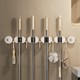 Japanese Imported Suction Cup Mop Holder, Wall-Mounted Mop Clip, Multifunctional Sliding Broom Hook, Bathroom Storage Rack