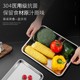 German Imported Food Grade 304 Stainless Steel Tray Rectangular Iron Plate Shallow Plate Household Grilled Fish Plate Flats Bottom Plate