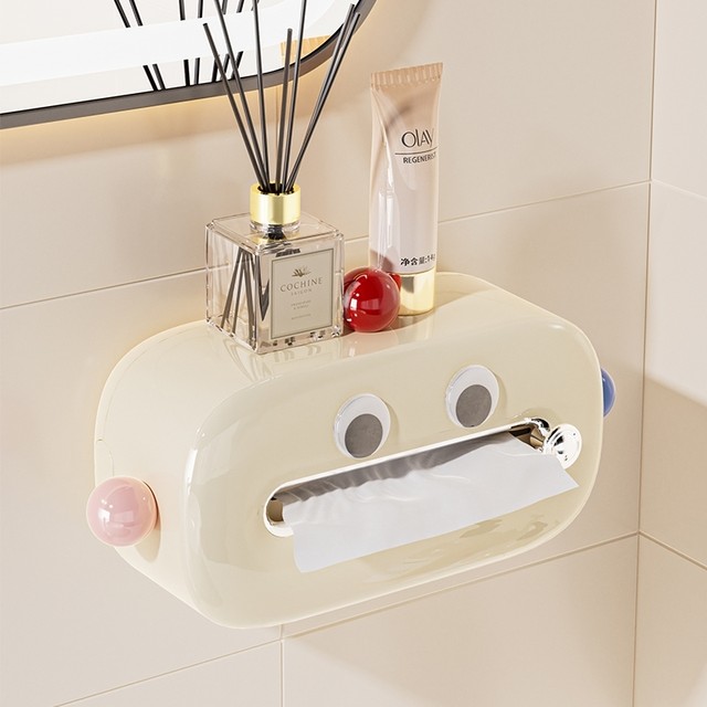 Japanese Imported Household Tissue Box, Face Towel Storage Box, Wall-Mounted Creative Toilet Bathroom Kitchen Tissue Box