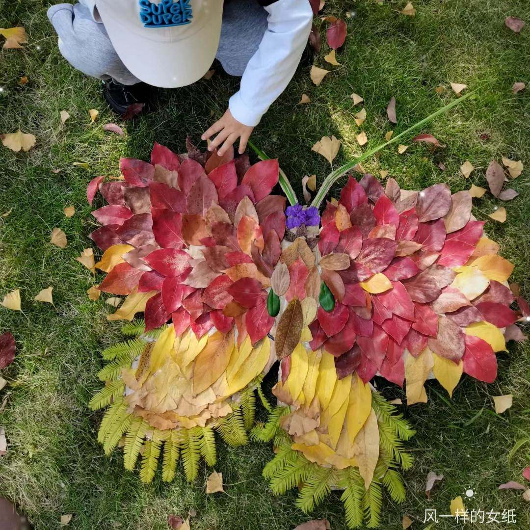 Autumn Theme Handmade Children Leaves Butterfly Wings cardboard Material Kindergarten Natural Beauty Yukon foliage by hand-Taobao