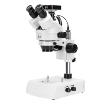 Lowes upper and lower light source trinocular stereoscopic industrial dissection microscope professional-grade optical high-definition electronic circuit board binocular desktop reading jewelry welding gemstone continuous zoom identification surgical practice