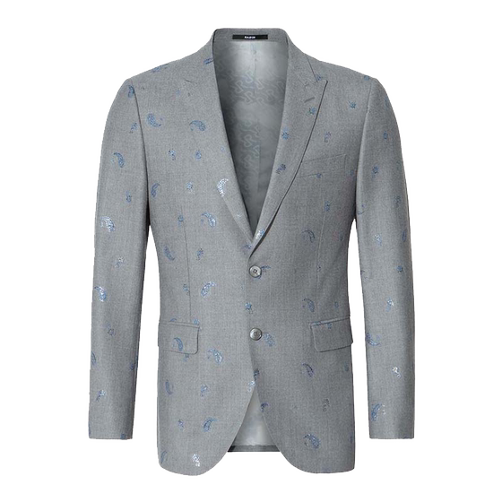 
RARE Weiya Men's Outlet Autumn and Winter New Men's Gray Paisley Jacquard Men's Official Suit Jacket