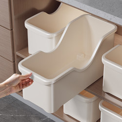 Qingjiejia Kitchen Storage Storage Box Plastic Rectangular Home Desktop Multi-Functional Cabinet Drawer Sundries