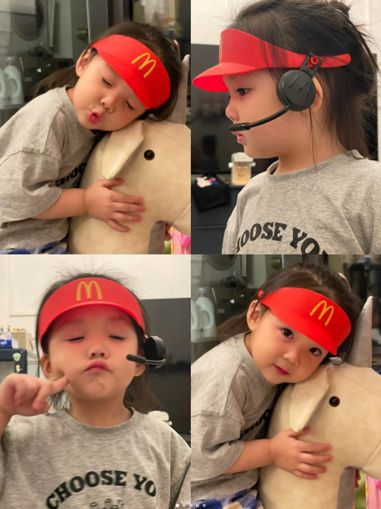 マクドナルドのかわいい面白い帽子、子供用日よけ帽子、トランシーバー付き作業用帽子、犬用帽子