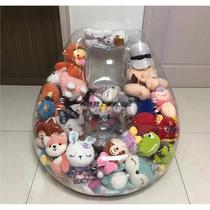 Plush toy storage sofa doll transparent inflatable chair refillable doll diy lazy artifact art