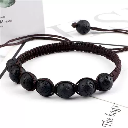 У каждого есть черные лавовые рок -бусинки, регулируемый день тушеной устремления.