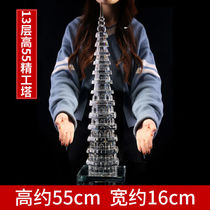 Crystal Wenchang Tower 13th floor 9th floor ornaments 13th floor student desk white jade study room home decoration large plane