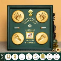 14-дюймовый темно-зеленый [Snake Baby] поставляется с двойными копиями фотографий с лампой в теплых тонах из Индонезии.