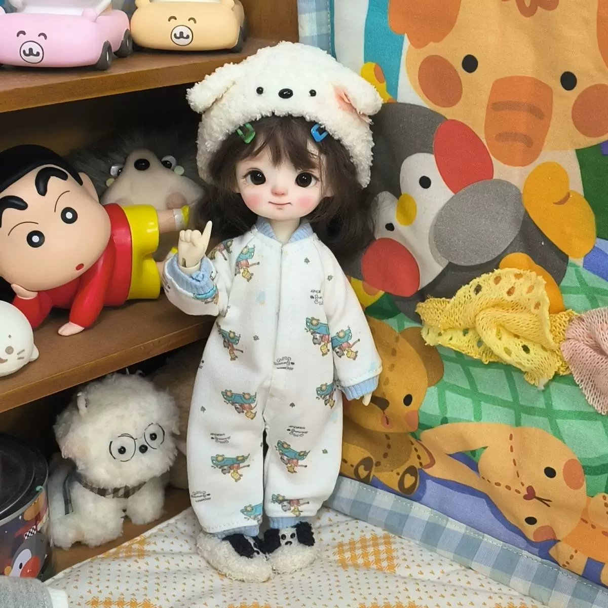 6-точечные кукловедческие? - перевожу прямо: 6 points bjd little six crawling clothes one-piece baby clothes fat cute doll clothes pajamas homemade handmade baby clothes