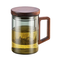 German tea cup tea water separated mens glass cup office personal high-end tea cup 2675