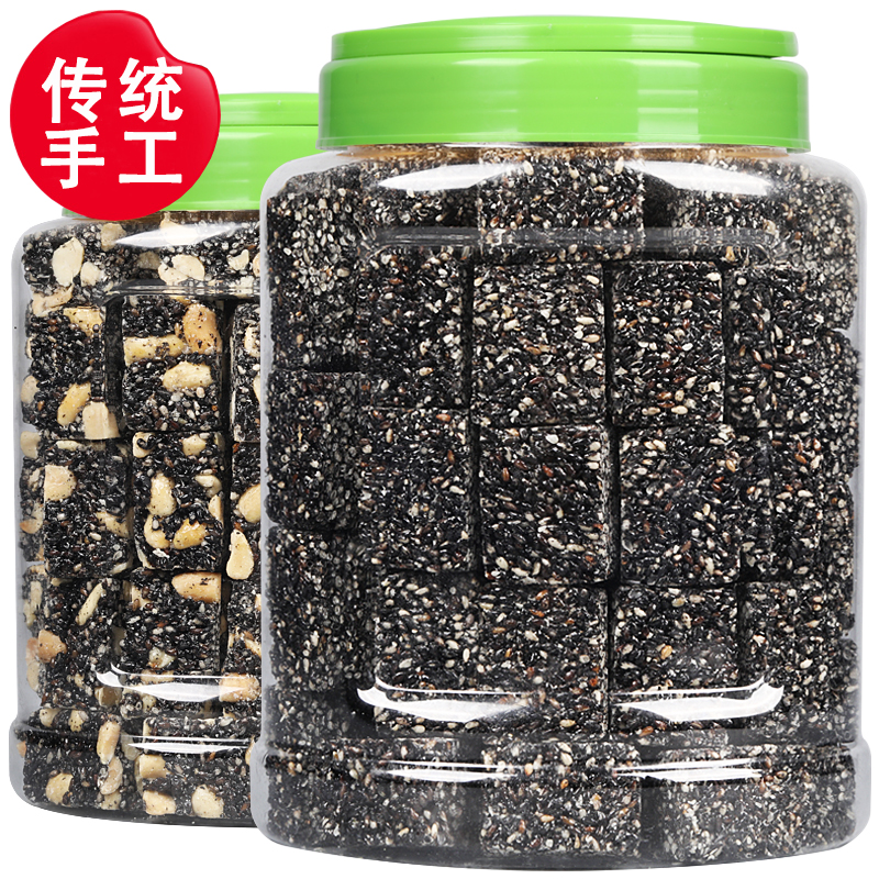 Black Sesame Peanut Ghee Traditional Pastry Crisp sugar mesh Red Meal Snack Tea Dot specie Independent Packaging Barrel 500g-Taobao