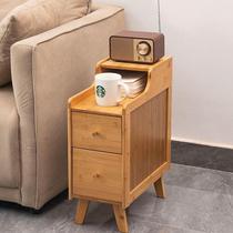 Modern bedside table simple small mini bedside table for rental ultra-narrow 20 cm gap storage rack storage cabinet