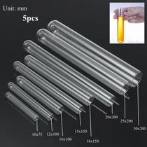 5pcs thickened transparent laboratory glass tubes with a dia