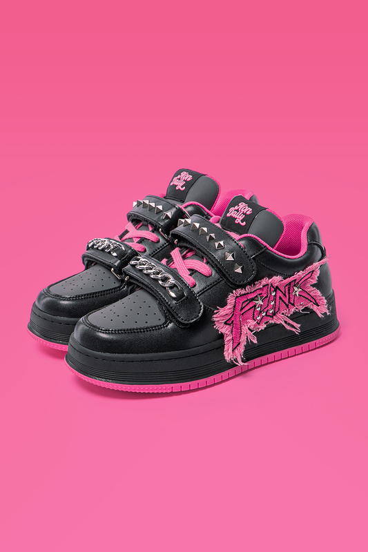【In Stock】Violent Berries | Sweet Cool Punk Hottie Black Fan Yabi Sports Sneakers Women's Shoes