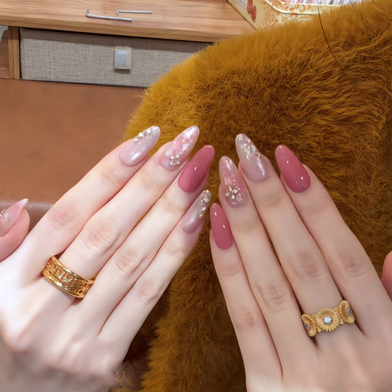 2026 Early Autumn New Model Jiang Sakuragi Cat Eye High-End Pure Desire Style Nail Art Medium-Length Nail Stickers Finished Product 2026 Early Autumn New Model Jiang Sakuragi Cat Eye High-End Pure Desire Style Nail Art Medium-Length Nail Stickers Finished Product