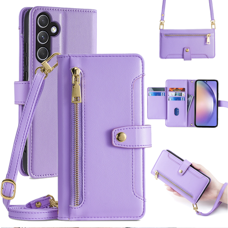 Suitable for Samsung A54 Phone Case, Crossbody Galaxy A16 Flip Leather Case, 5g Full Coverage A52S Anti-Drop A14 Protection A13 Wallet Style A33 Strap Lanyard A73 Genuine Leather A34 New Model A32/A24 Suitable for Samsung A54 Phone Case, Crossbody Galaxy A16 Flip Leather Case, 5g Full Coverage A52S Anti-Drop A14 Protection A13 Wallet Style A33 Strap Lanyard A73 Genuine Leather A34 New Model A32/A24