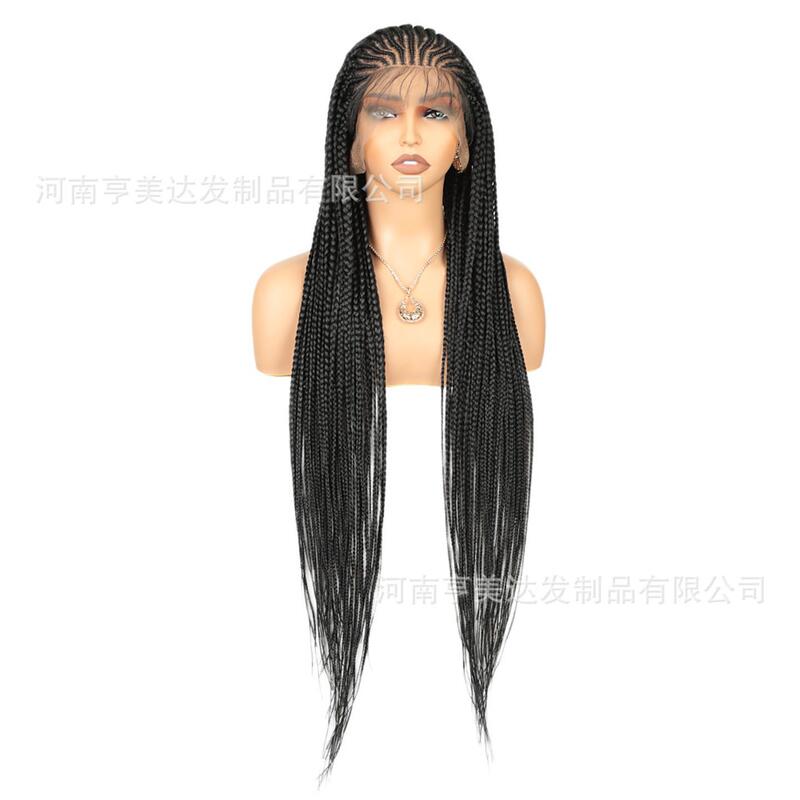 Xuchang Wigs Cross-Border African Synthetic Braided Wigs Chemical Fiber Wigs for Women Braided Hair