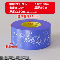 С днем рождения (синий фон)