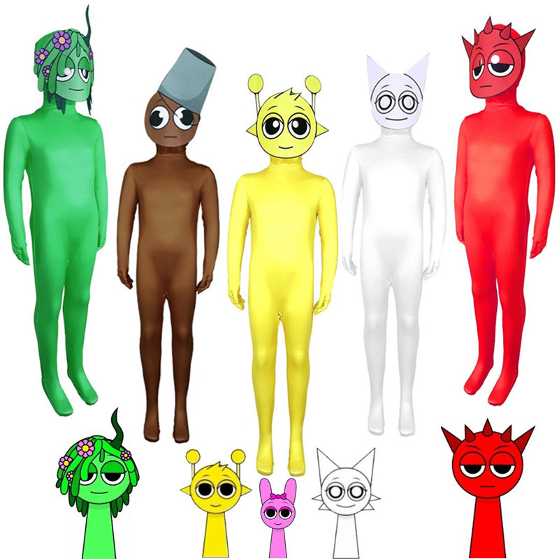 Rhythm Box Clothes Music Game Sprunki Merchandise Simon Children's Jumpsuit Halloween Performance Rhythm Box Clothes Music Game Sprunki Merchandise Simon Children's Jumpsuit Halloween Performance