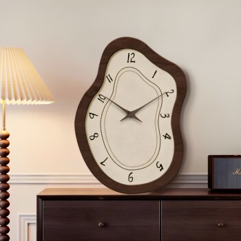 French Retro Style Restaurant Wall Decoration Clock, Trendy Creative High-End Living Room Home Wall Clock, Art Wall Watch