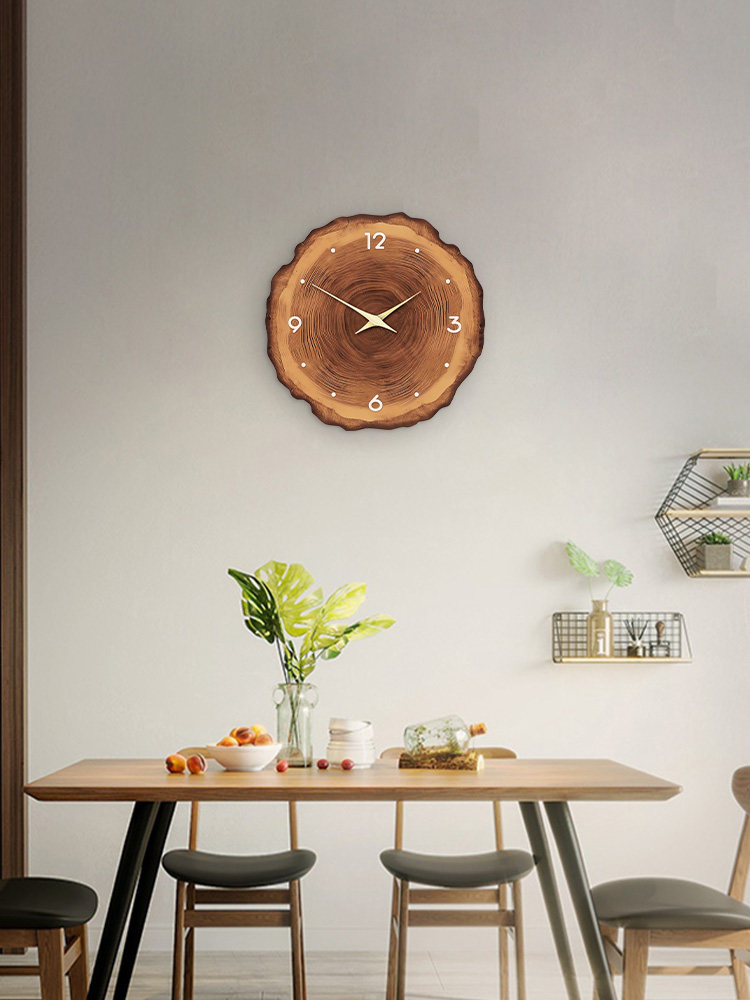 Wabi-Sabi Style Restaurant Decorative Painting, Modern Minimalist Dining Table Clock, Wall Clock, Home Clock, Wall Lamp, Living Room Dining Room Hanging Painting