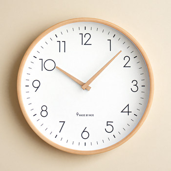 Wooden Style Clock for Wall Hanging 2026 New Model Wall Clock Wooden Home Wall Clock Simple Modern Living Room Silent Clock