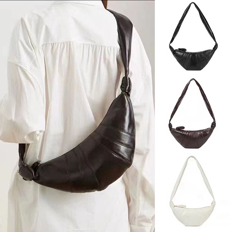 lemaire horn bag wrap woman new autumn winter fasted parchment leather single shoulder sloped satchel dumplings bag-Taobao