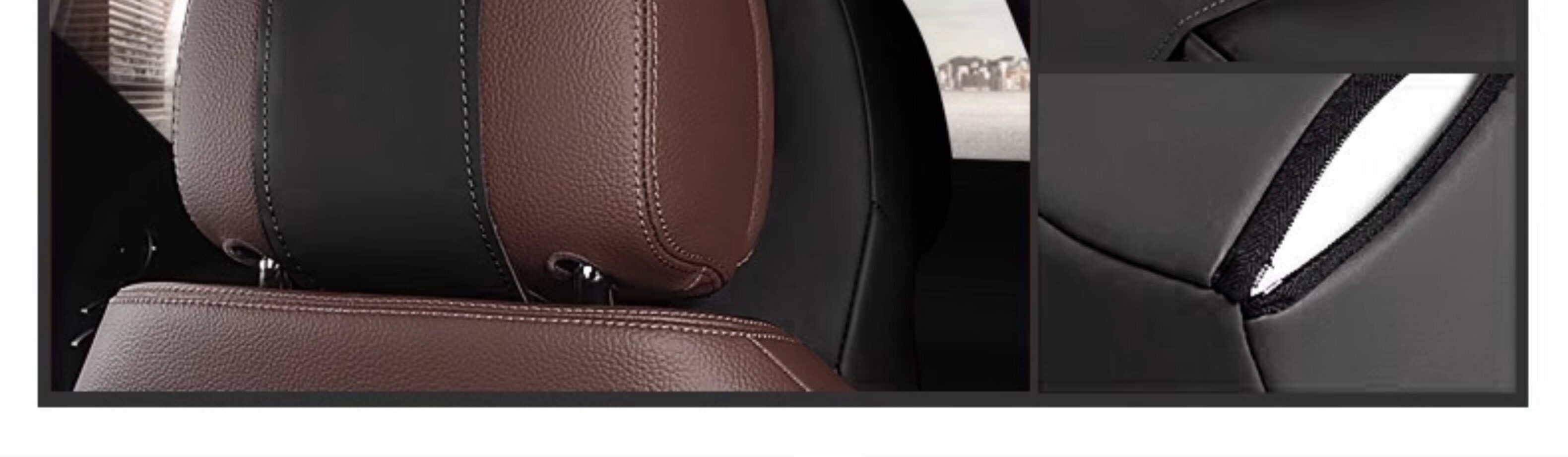 Cross-Border Car Headrest and Lumbar Support, Genuine Leather High-End Car Cushion, Car Headrest, Memory Foam, Aviation Grade Car Neck Pillow