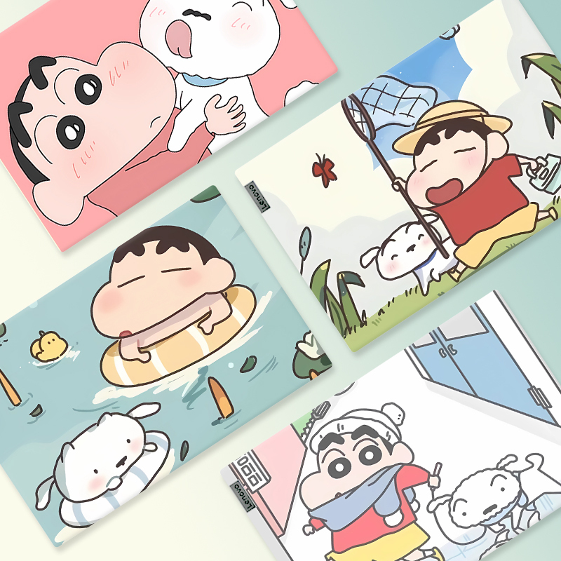 Crayon Shin-Chan Computer Stickers Are Suitable for Lenovo Pro14, Dell, Asus, Hp, Apple, Thinkpad, Huawei, Xiaomi, Microsoft Full Set of Laptop Stickers, Non-Adhesive Shell Protective Film