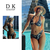 DK2024 European and American new printed sexy bikini beach swimsuit Holiday Spa Triangle Split Swimsuit Woman