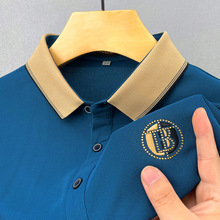 6色！夏季男士短袖t恤翻领polo衫爸爸装