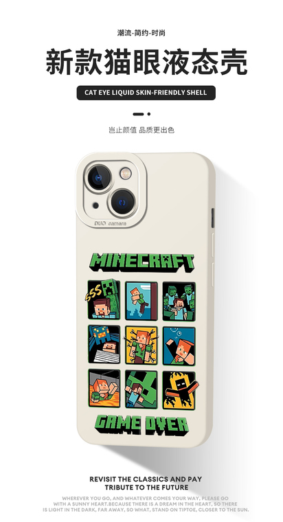Minecraft Pixelated Characters iPhone Case