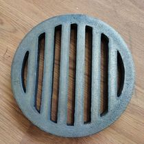 Cast iron en fer foré grate grate Thickened Firewood Fire Round Furnace Bar Furnace Grate Furnace Bridge Floor Drain Raw Iron Hearth High Temperature Resistant Furnace Grid