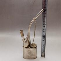 Antique copperware collection old white copper large hookah this device is coated with pulp moist elegant antique and fragrant