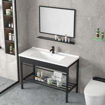 Customized floor-standing thickened stainless steel bracket ceramic wash basin small apartment wash basin bathroom wash basin