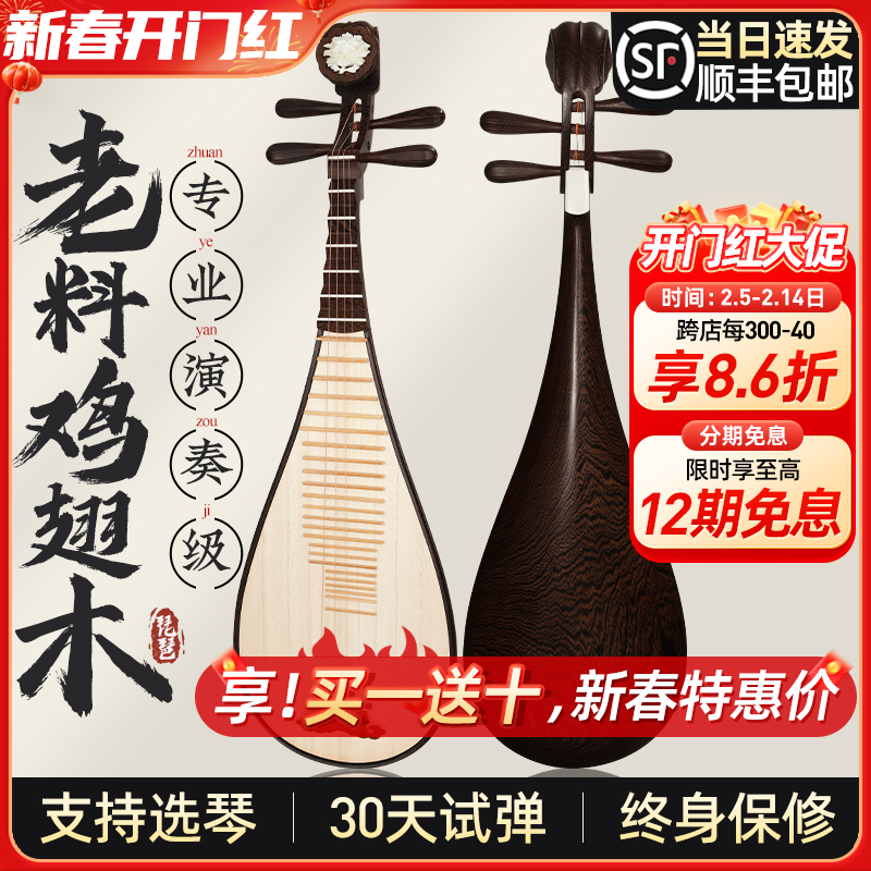 チキンウィング木製琵琶楽器大人用ミディアム子供用琵琶ローズウッド初心者用ハリネズミローズウッドプロ用琵琶