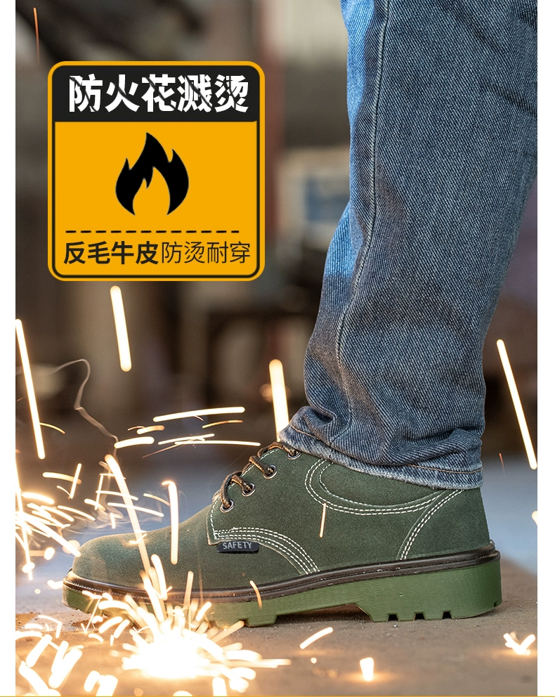 Labor protection shoes for men, lightweight, anti-smash, anti-puncture, old steel plate, work safety, steel toe, breathable, summer, summer