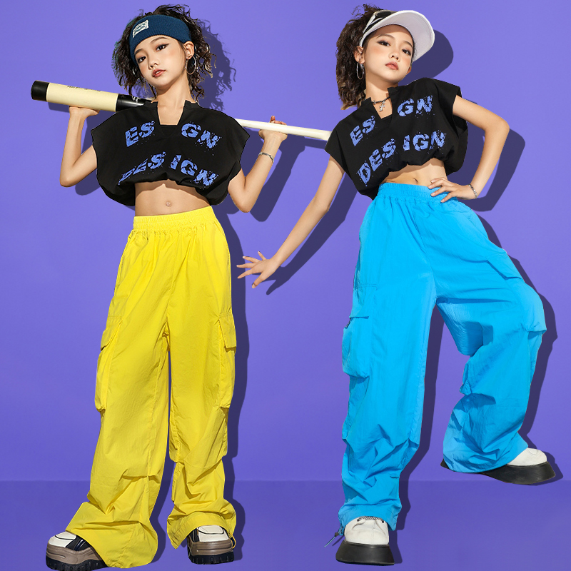 Girl Jazz Dance Tide Suits Dopamine Suit Jazz Tide Cool Walking Show To Serve Children Hip Hop Street Dance Performance-Taobao
