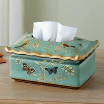 American ceramic paper towels box swing pieces light extravagant ideas European-style paper pumping box living-room adornments tea table home draw paper boxes