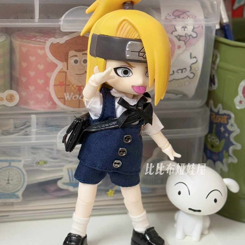 Deidara Ob11 Body with Full Outfit Naruto 1/12 Scale Bjd Anime Doll Movable and Interchangeable Full Set