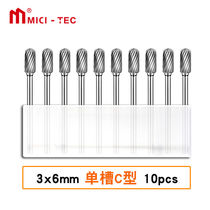 Mitz Cemented Carbide Rotary File 3x6 Single Double Textured Tungsten Steel Polished Head Electric Mill Wind Mill Jade Roll Sharpening MJ-XZ