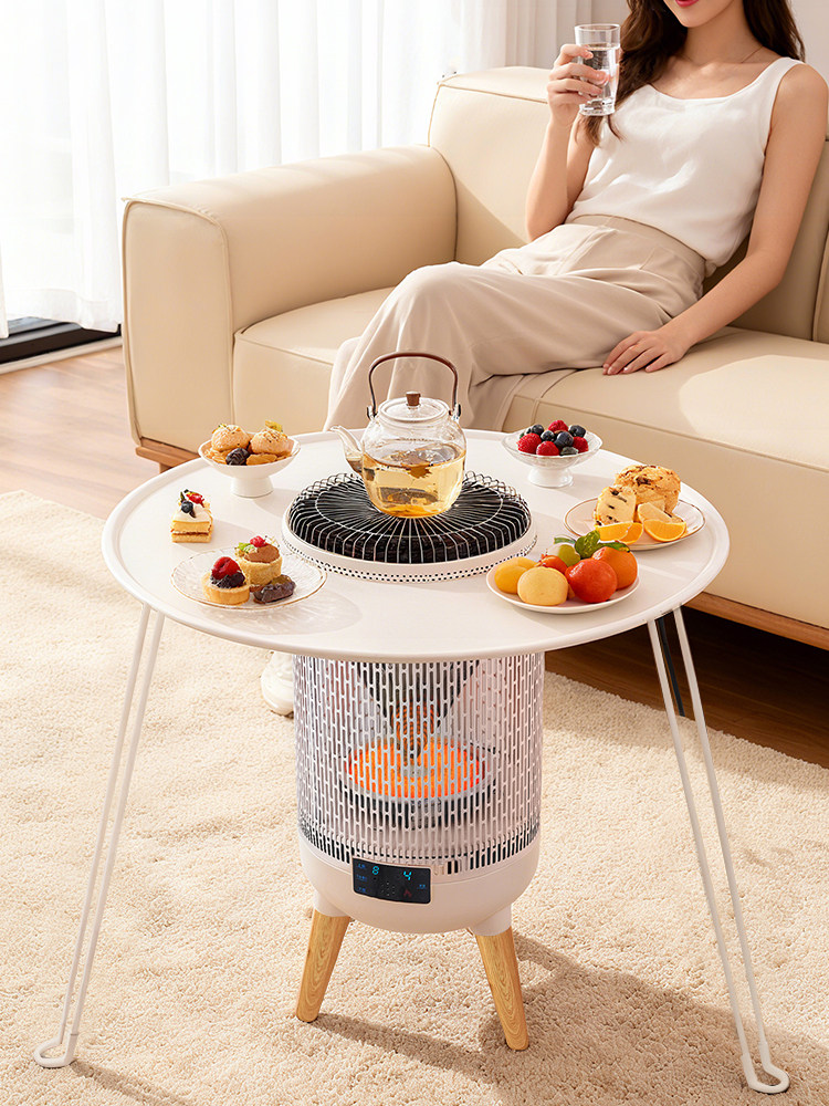 2025 New Model Electric Heater for Home Use, Birdcage-Style Heating and Tea-Making Set, Indoor Electric Heating Device for Living Room