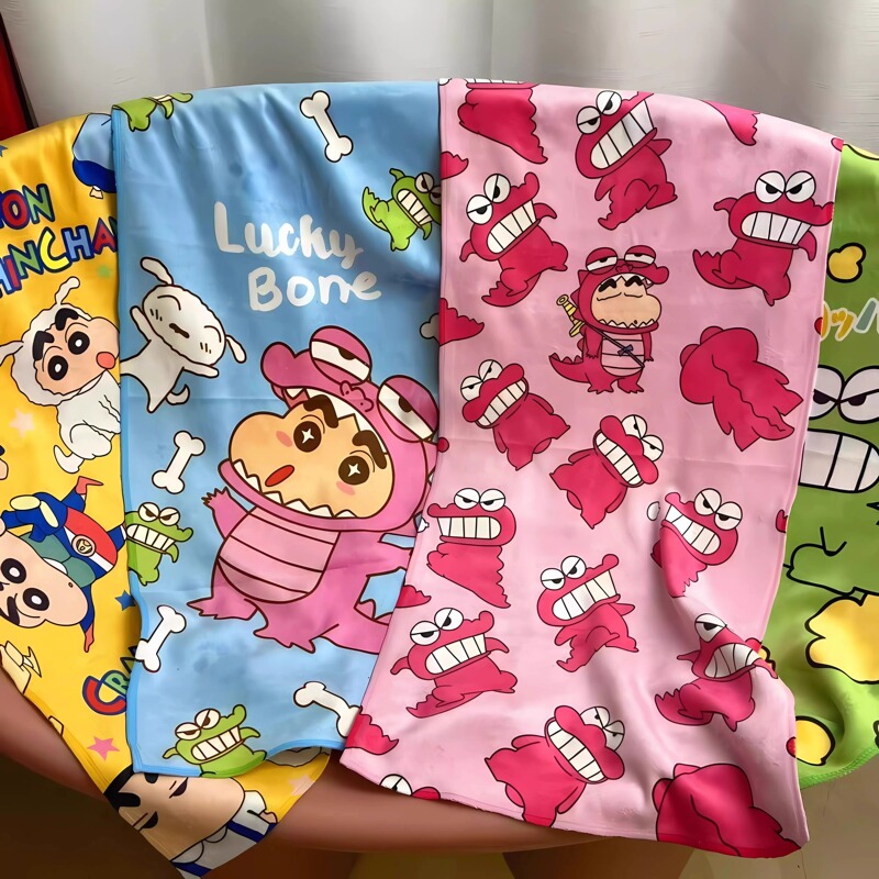 Crayon Shin-Chan Towel Cartoon Cute Couple Quick-Drying Bath Towel Absorbent Swimming Fitness Children's Running Beach Towel for Women