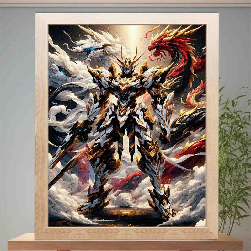 Cool Mecha Wooden Puzzle 1000 Pieces Large Photo Wooden Frame Anime Cartoon Educational Toy Gift Cool Mecha Wooden Puzzle 1000 Pieces Large Photo Wooden Frame Anime Cartoon Educational Toy Gift