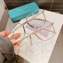 TR90 lightweight soft candy frame Xiaohongshus same style glasses transparent color glasses frame can be matched with myopia men and women flat glasses
