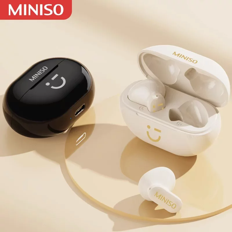 Беспроводные полуподушечки Miniso Mingyin Youpin, Bluetooth наушники полузакрытые, шумоподавление, спортивные, премиум, длительная работа батареи, новые для женщин