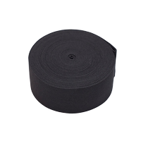 Elastic band with high elasticity black and white wide flat clothes belt thickened and durable trousers elastic band for cuffing trouser legs