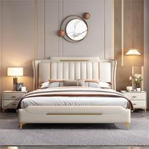 High-end Italian light luxury bed modern and simple 1 8-meter double bed 2023 new row frame high box storage master bedroom